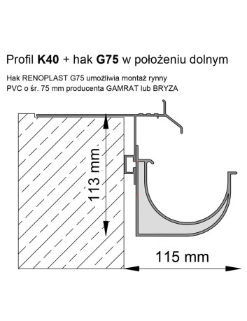 Profil prosty Renoplast - K40