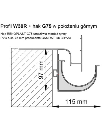 Profil okapowy - W30R