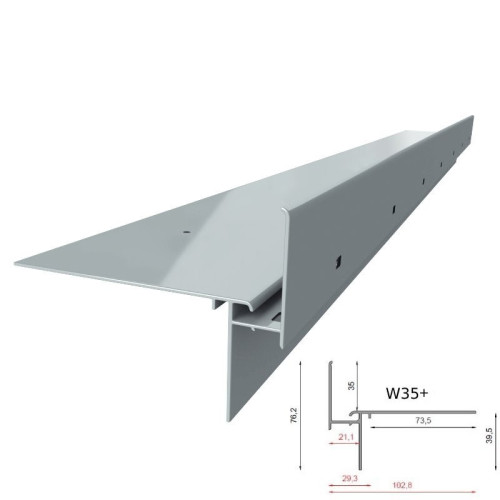 Profil okapowy W35+ do posadzek podniesionych-wentylowanych (system pro)