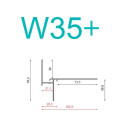 Profil okapowy W35 - do posadzek podniesiodnych-wentylowanych