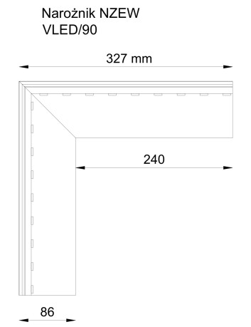 Wymiary NZV LED/90